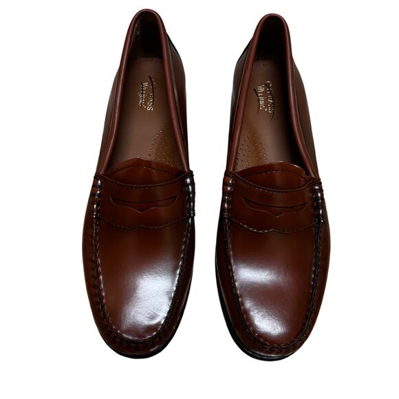 G.H. Bass Whitney Weejuns Cognac Leather Penny Loafers Men’s 9M - Picture 2 of 6